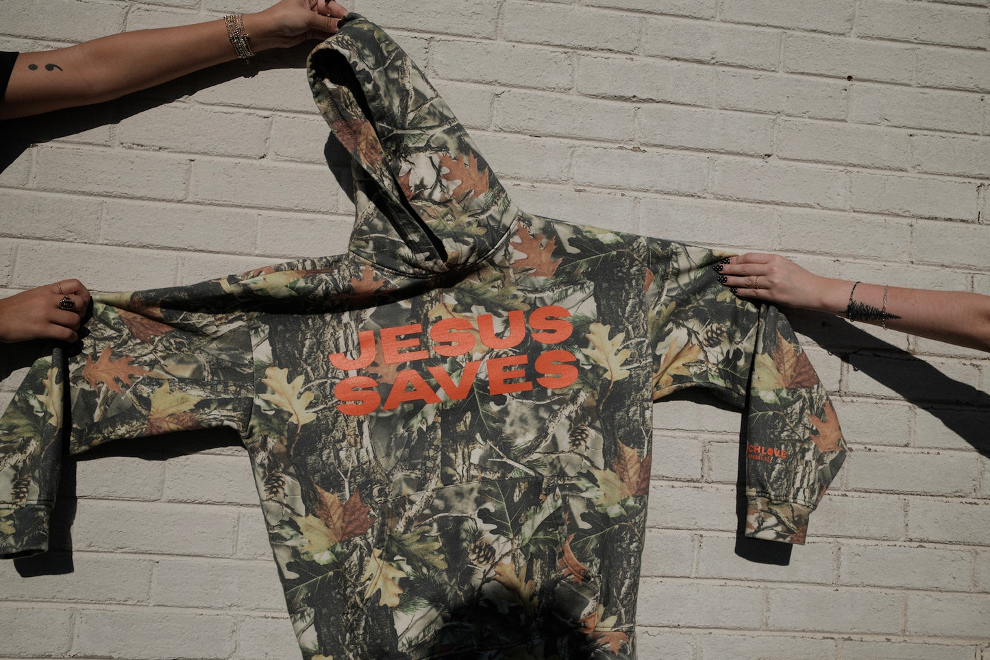 Jesus Saves Camo Hoodie