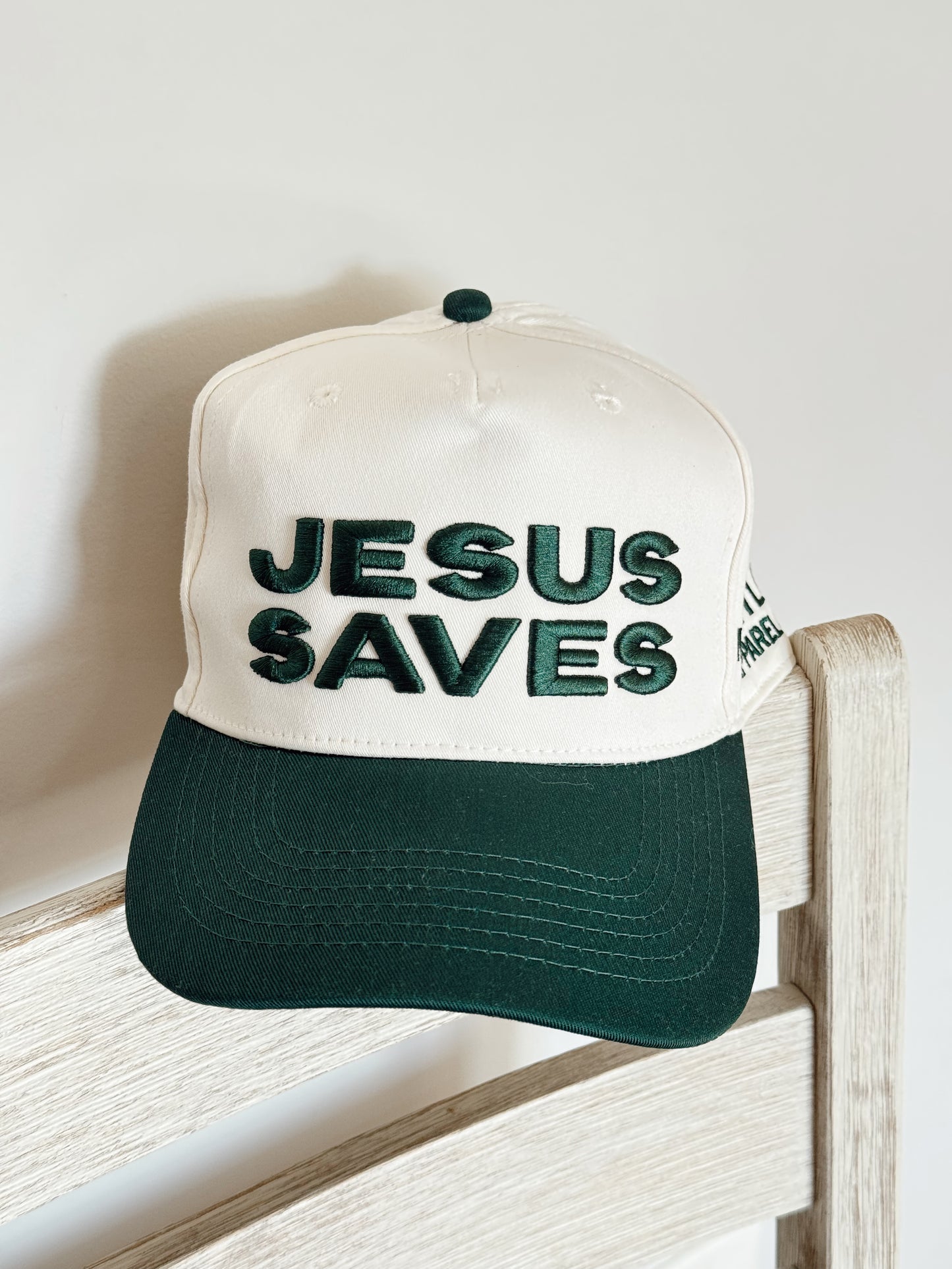 GREEN Jesus Saves Hat