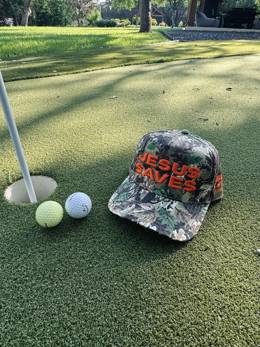 Jesus Saves Camo Hat