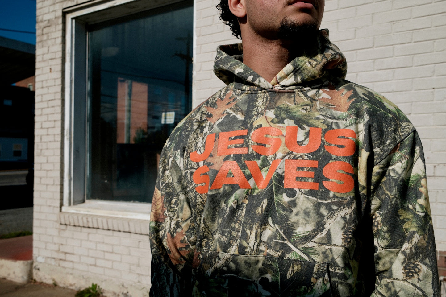 Jesus Saves Camo Hoodie